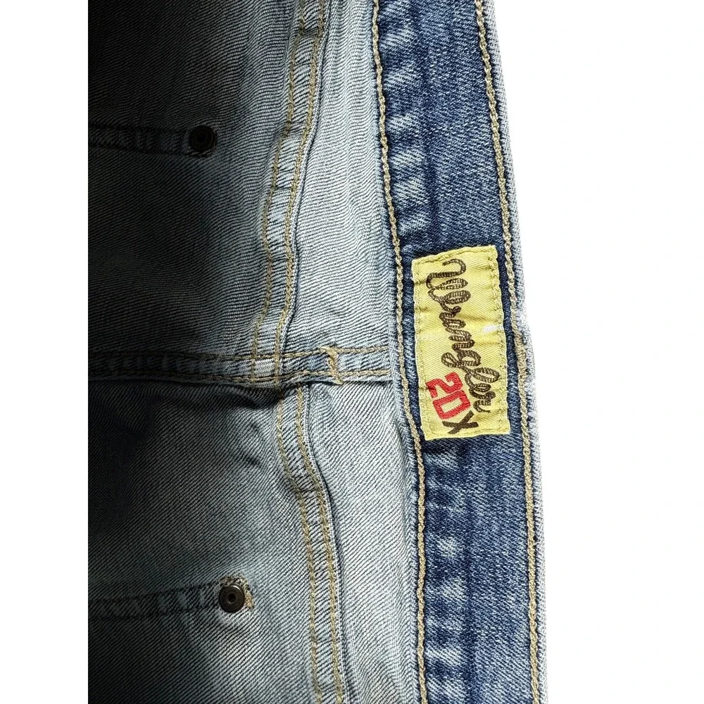 Wrangler 20X Straight Leg Jeans Mens 34x28.5 Blue Faded Rugged Western Workwear